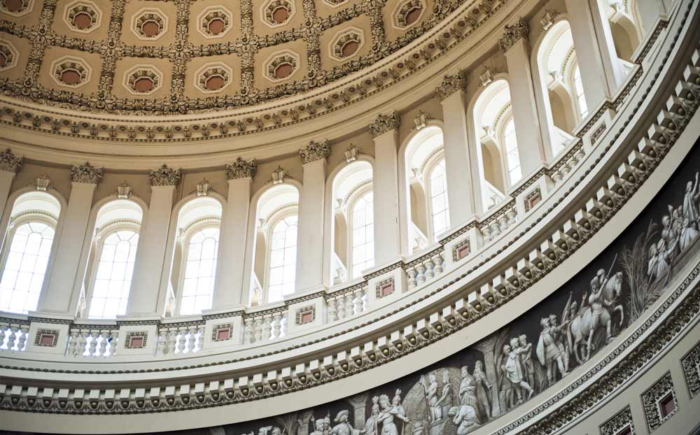 Interior of the capital building dome